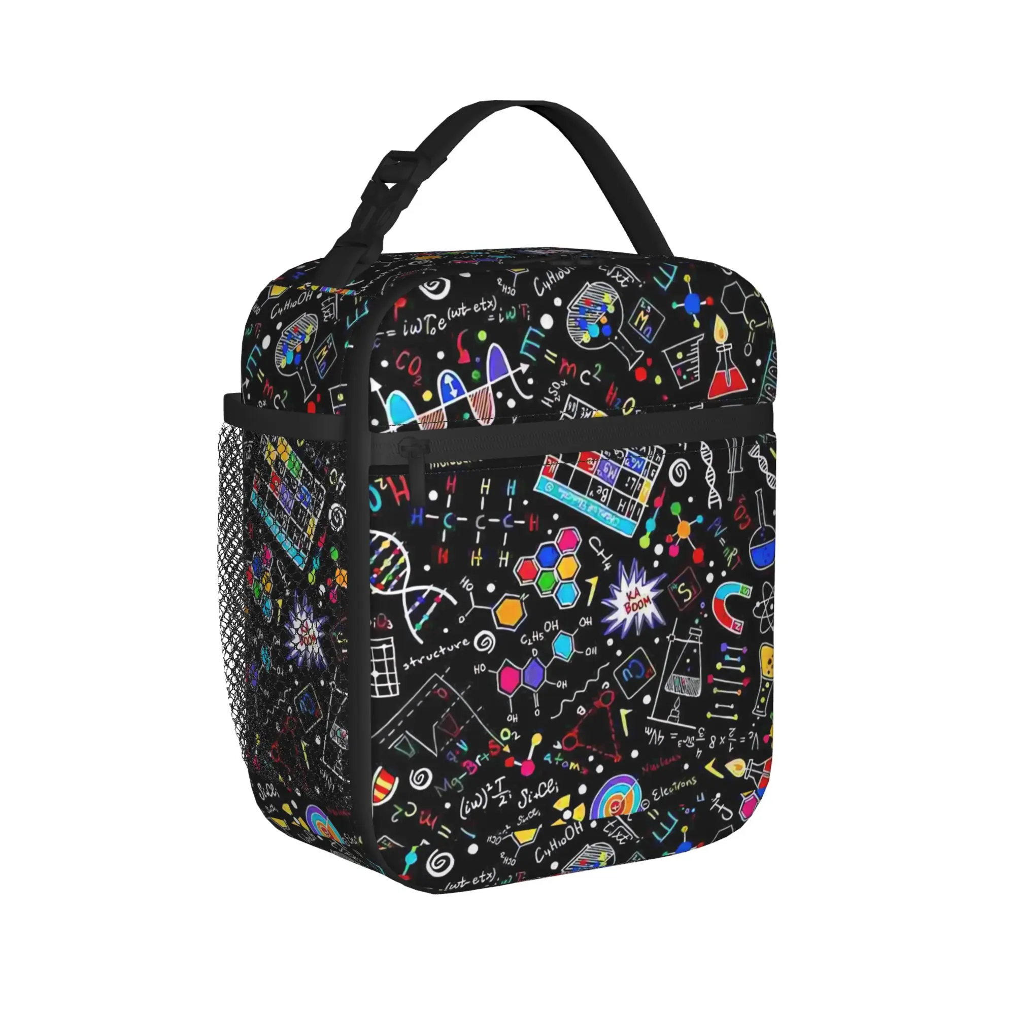 Math Rubik Rubix Rubics Player Cube Math Lunch Bag  Portable Lunch Box Women School Graphic Design Cooler Bag Tote Handbags