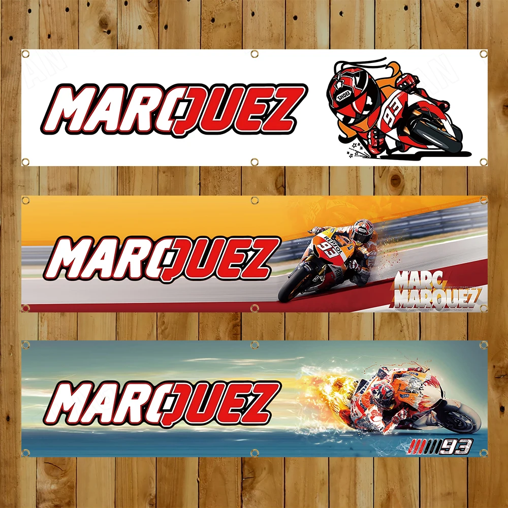 

60x240cm MarquezsS Motorcycle CAR Racing Banner Tapestry Polyester Printed Flag Garage or Outdoor For Decoration
