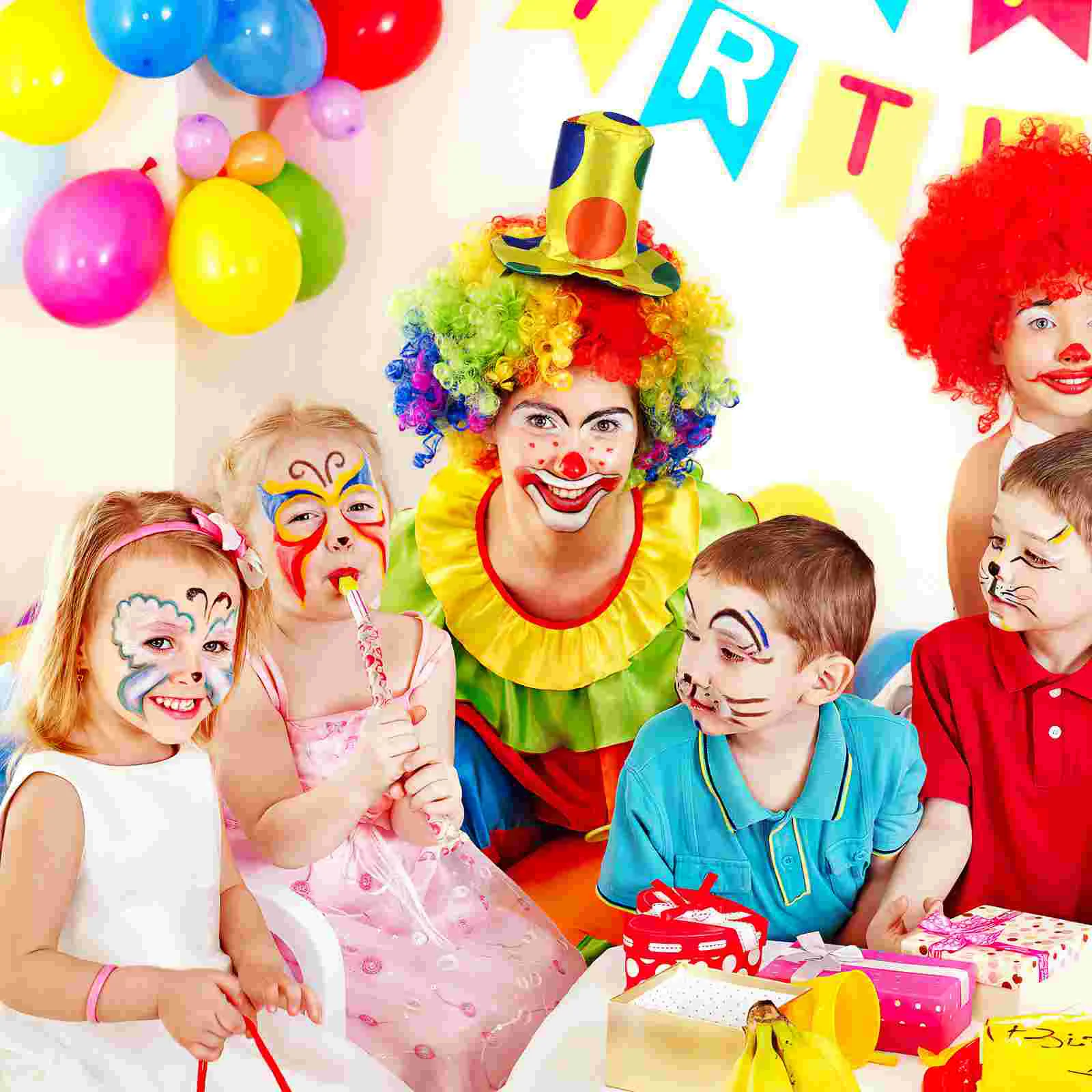 2pcs Headband Clown Hat Headband Carnival Costume Funny Performance Props Clown Headdress for Adult Kid