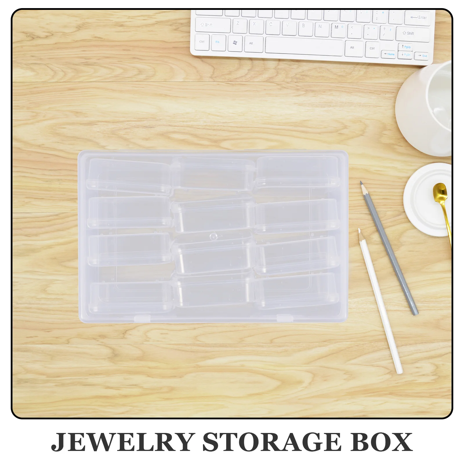 12 قطعة صندوق منظم الخرز الصغير حاويات تخزين المجوهرات البلاستيكية الشفافة صندوق معالجة حرفي متعدد الأغراض للأجزاء الصغيرة