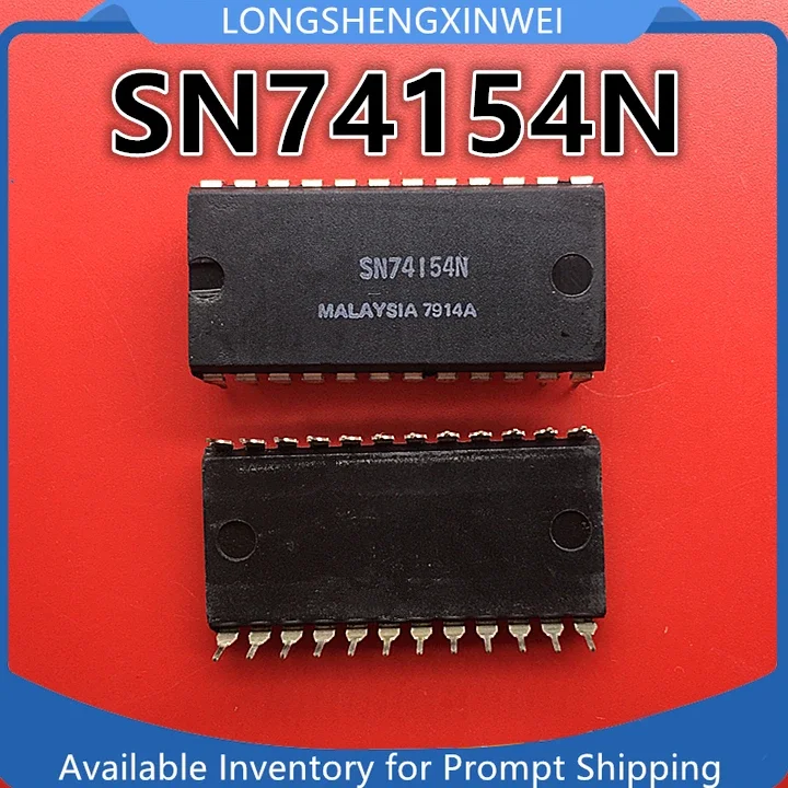 1PCS SN74154N SN74154 74154 DIP-24 4 To 16 Line Decoder/Demultiplexer Direct Width NEW