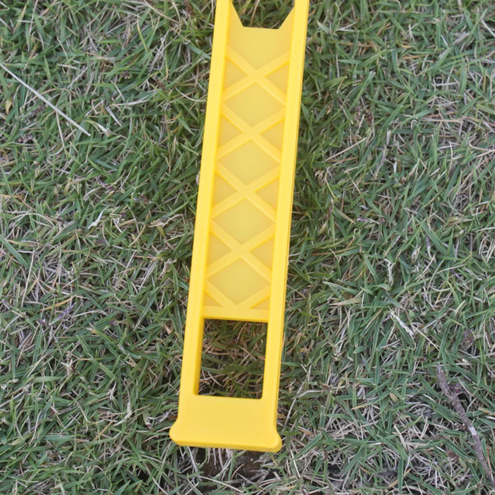 

Plastic Tent Hammer Lightweight Camping Mallet With Puller Hook Handle Notches For Outdoor Use Yellow Tent Tool