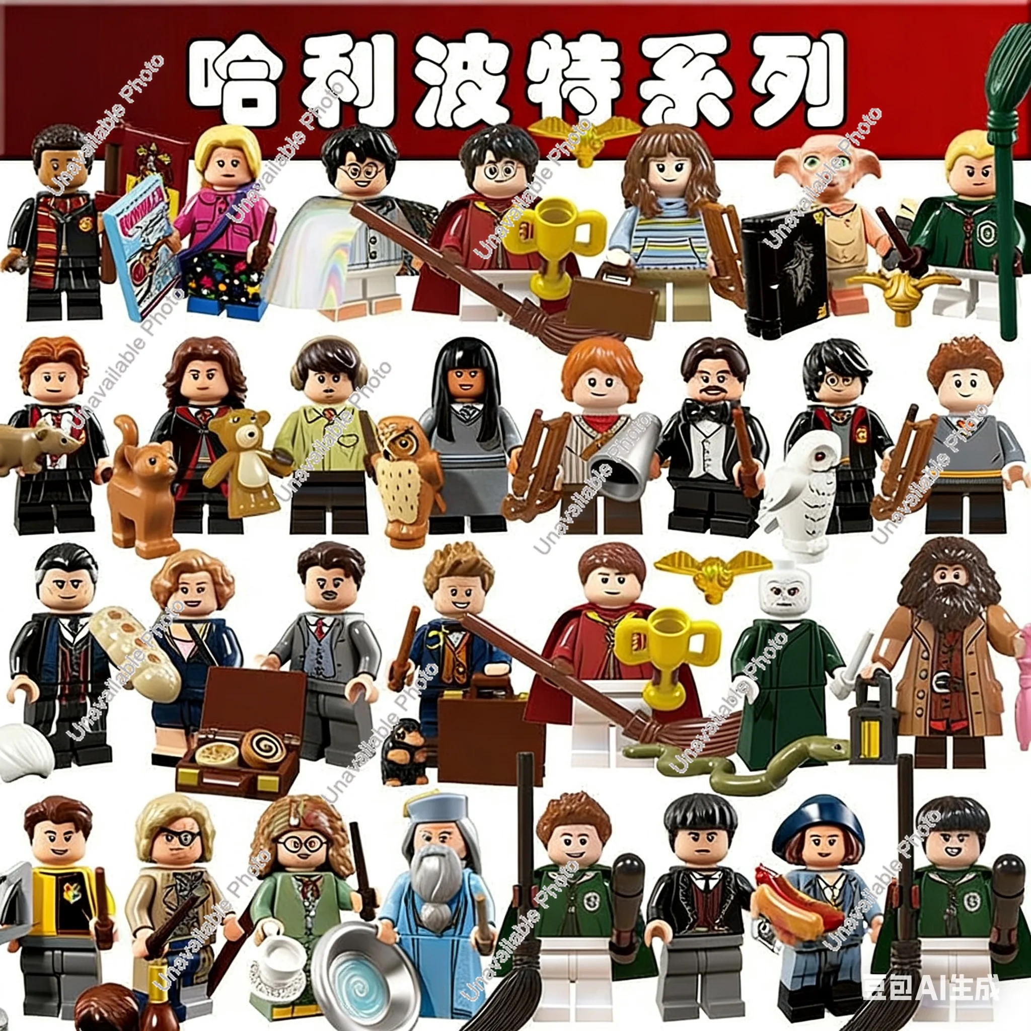 Hot Toys WM6040 Anime Harry Potter, Bloques de Construcción, Mini Figuras de Acción de Ron Weasley y Draco Malfoy, Juguetes, Regalos de Cumpleaños