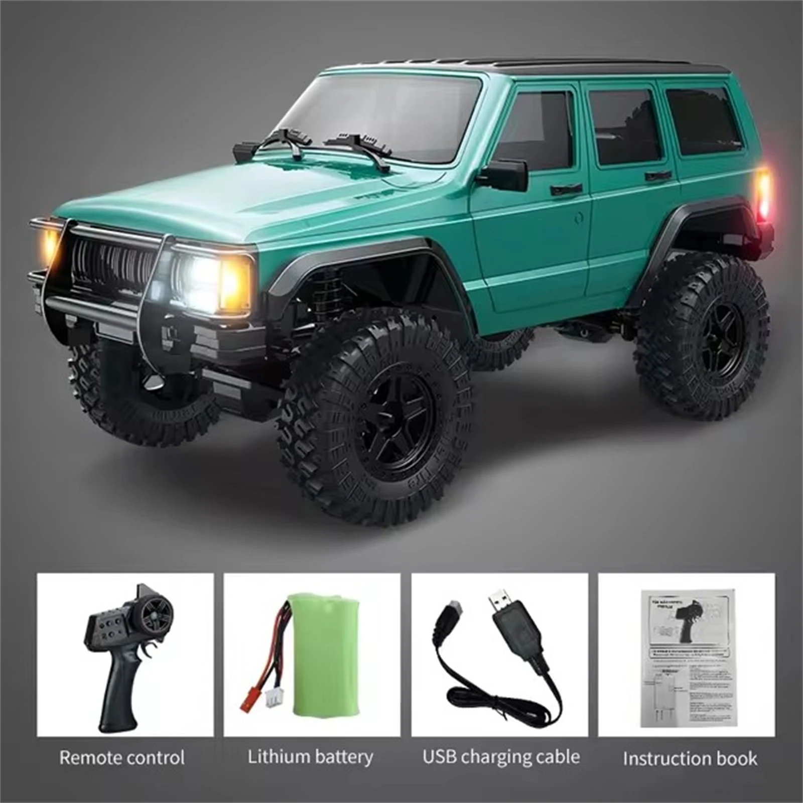 JJRC C8809 1/18 Simulation Model Jeep RC Car 2.4G 4WD Motor Pickup Climbing Off-Road Model Car Toys