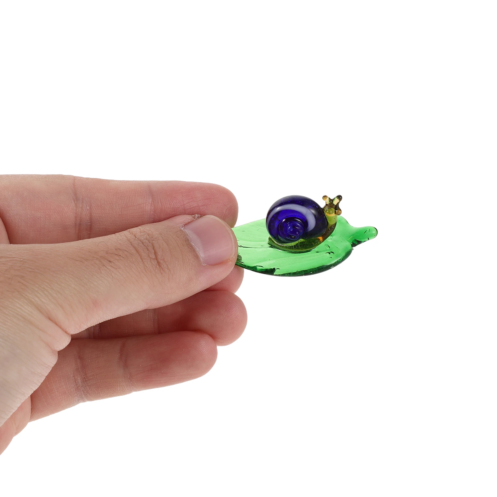 

2Pcs Creative Decor: Glass Snail Sculpture - Mini Spiral-Shelled Animal Ornament for Table Centerpiece - Fall Thanksgiving