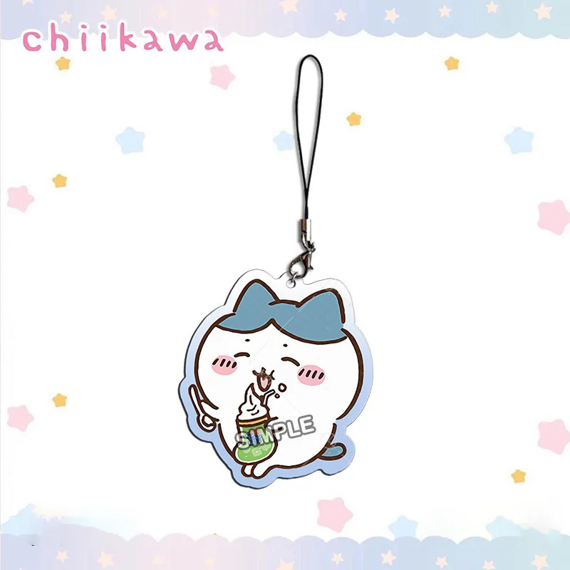 Chiikawa Food Series Keychain Hachiware Usaki Cute Ultra-clear Acrylic Key Chain Anime Acrylic Phone Strap Backpack Pendant Gift - Image 2