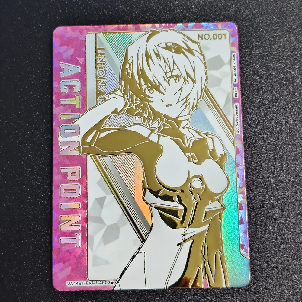 Tarjeta de colección de Anime Union Arena, Evangelion Rei Ayanami, punto de acción UA44BT/EVA-1-AP02, tarjeta Flash de Color refractivo, regalos para niños
