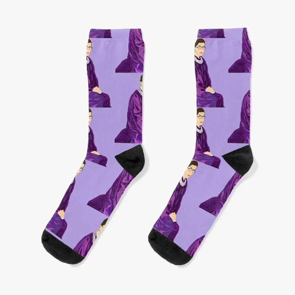 

RBG in purple Socks aesthetic funny sock set kids Male Socks Women's kids Crossfit custom Socks For Girls Men's