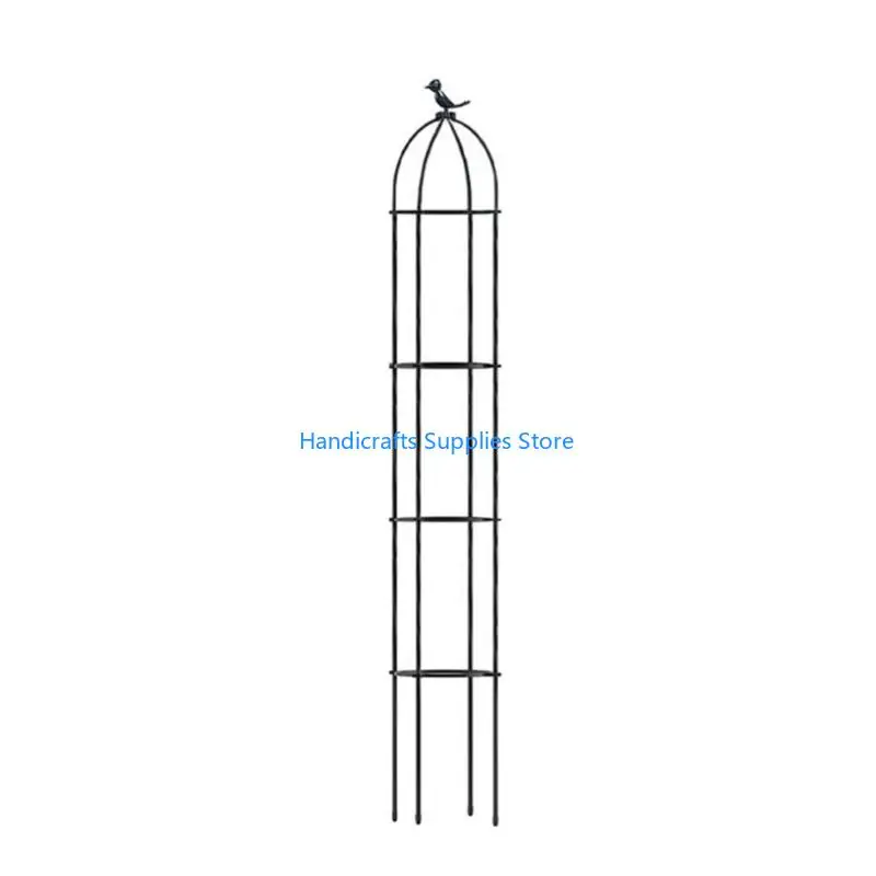 R1WA Garden Plant Support With Fiberglass Rods And Plastic Rings Stable Hold For Climbing Flowers In Yard Or Balcony