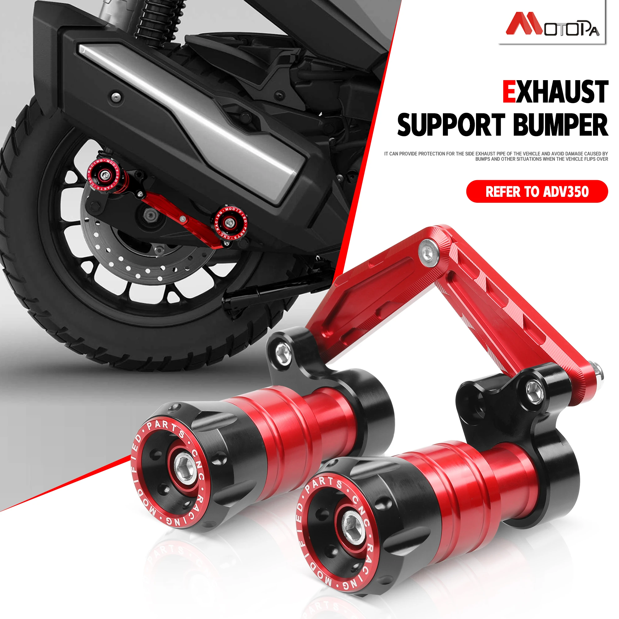 

Motorcycle CNC Aluminum Exhaust Crash Bobbins For ADV350 ADV160 ADV150 ADV 350 Anti-Scuff Protection