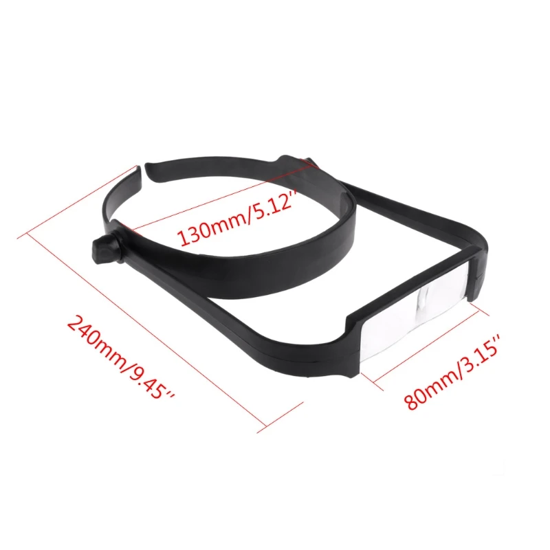 Glass 4 Replaceable Lens Headband Magnifier 1.6x 2.0x 2.5x 3.5x Reping Tool Men Father's Present Drop Shipping