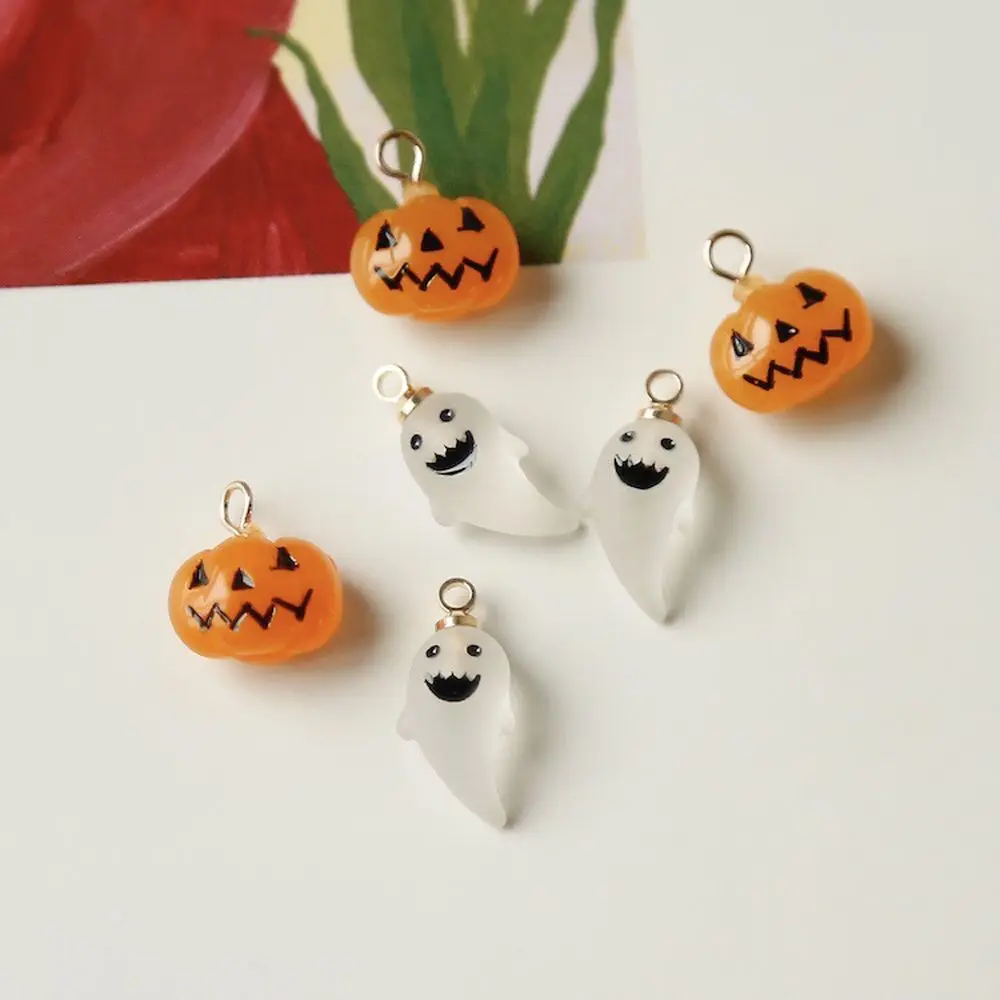 Ghost DIY Crafts Handmade Accessories Bracelet Key Chain Charm Earring Gift Jewelry Making Pumpkin Pendant Halloween Charms