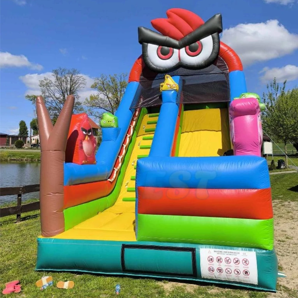 

Надувная коммерческая горка-батут с тематикой птиц из ПВХ, настраиваемая, легко устанавливаемая, для аренды бизнес-организациями