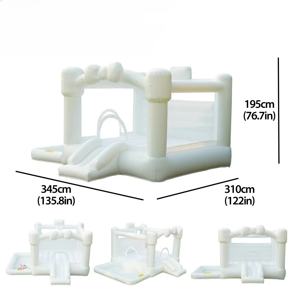 

In Stock White Outdoor Inflatable Bounce House for Wedding Parties-Bouncer Jumping Bouncy Castle Rental