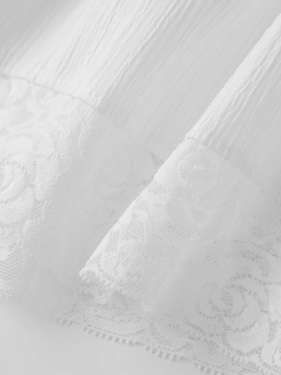 女性ロングタンクドレスレーストリムタイアップ V ネックノースリーブバックレスエンパイアウエストフリルドレスイブニングパーティークラブ