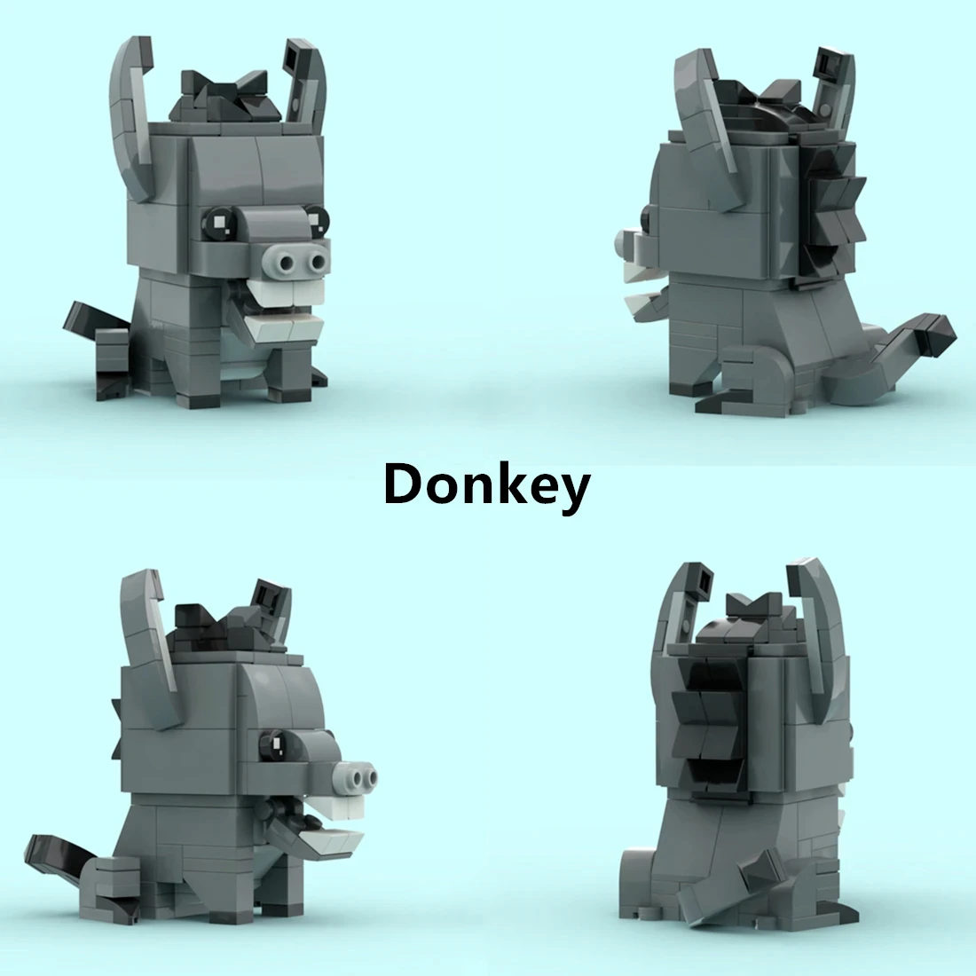 LLB MOC Film Series Cartoon Action Character Shrek Donkey Mouse The Monster Tabletop Decoration Building Blocks Kids Toy Gift