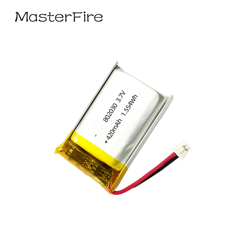 2-10 шт. 802030 3,7 В 420 мАч литий-полимерная аккумуляторная батарея для вождения рекордер Bluetooth-динамик гарнитура умные часы сотовый