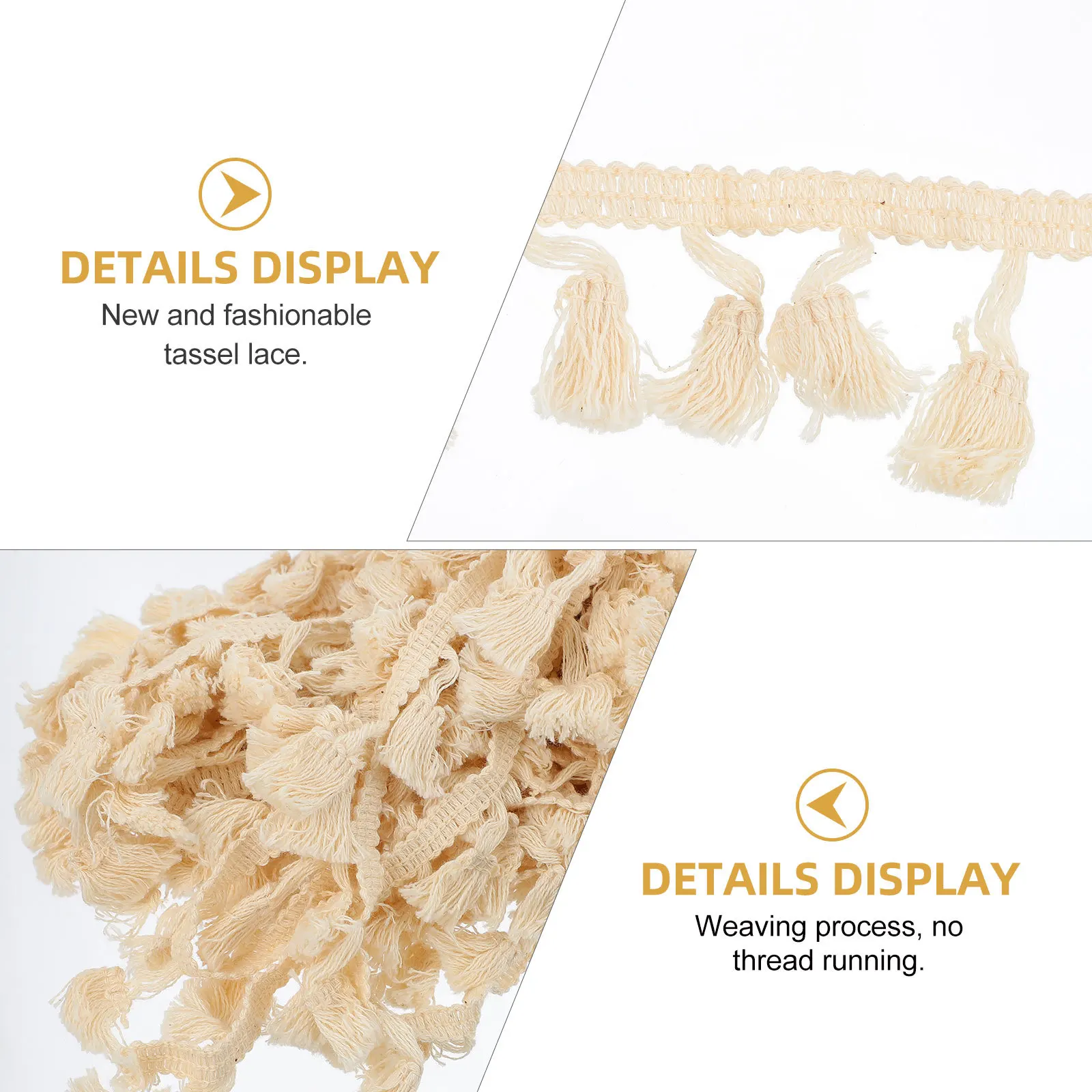 

1Pcs Cotton Broom Tassel Trimmings Soft Smoother Lace Trim DIY Sewing Ribbon Dress Curtain Decorative Fringe Ribbon