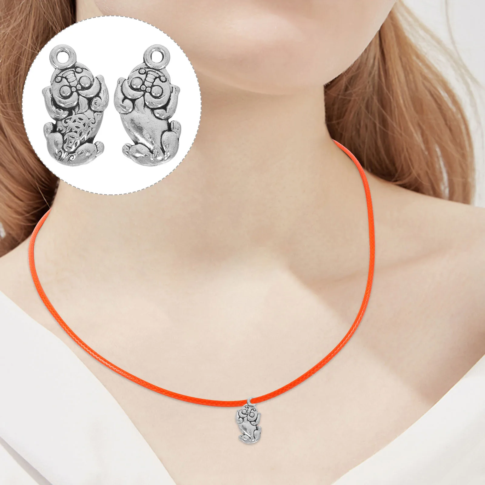 

50 Pcs Alloy Pixiu Pendant Necklace DIY Jewelry Making Charms Bracelet Chinese Prayer