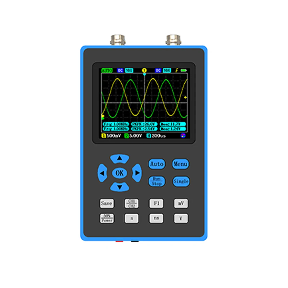 DSO2512G 2.8 Inch Handheld Digital Oscilloscope 120M Bandwidth Dual Channel Oscilloscope Minimum Vertical FFT Spectrum Analysis