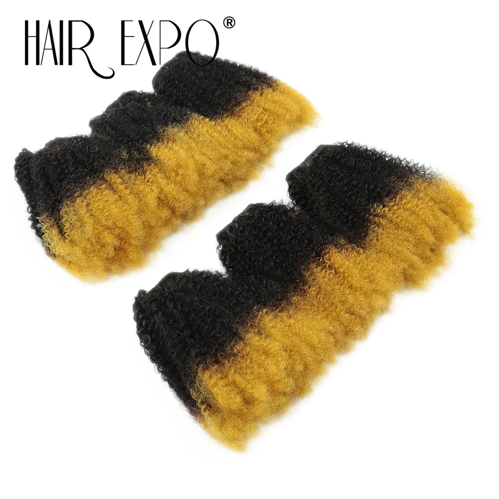 6er-Set Afro Kinky Curly Haarbündel 8' Synthetische Haarverlängerungen Lockige Weave Ombre Protein Faser Marley Twist Flechthaar – Detail 23