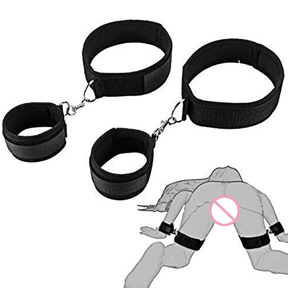 SM Sex Toy Bondage Adult Sex Toy Women Men Handcuffs Sexy Set SM Adult Sex Games Couple Sex Toy Kits Fetish Bed Restraints Sets