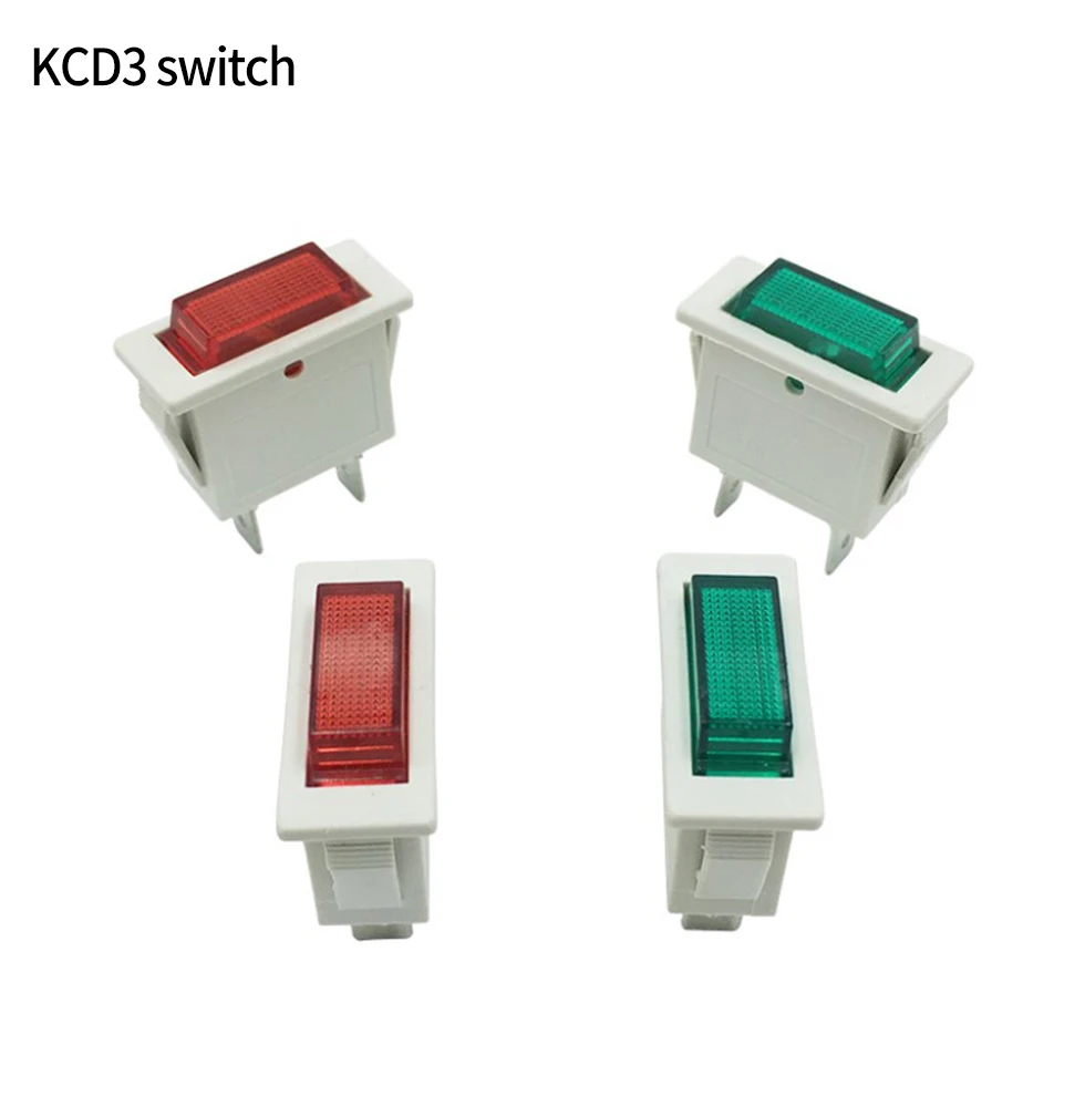 Water dispenser power supply KCD3 button type signal indicator light XCD3 traffic light 220V ship type switch