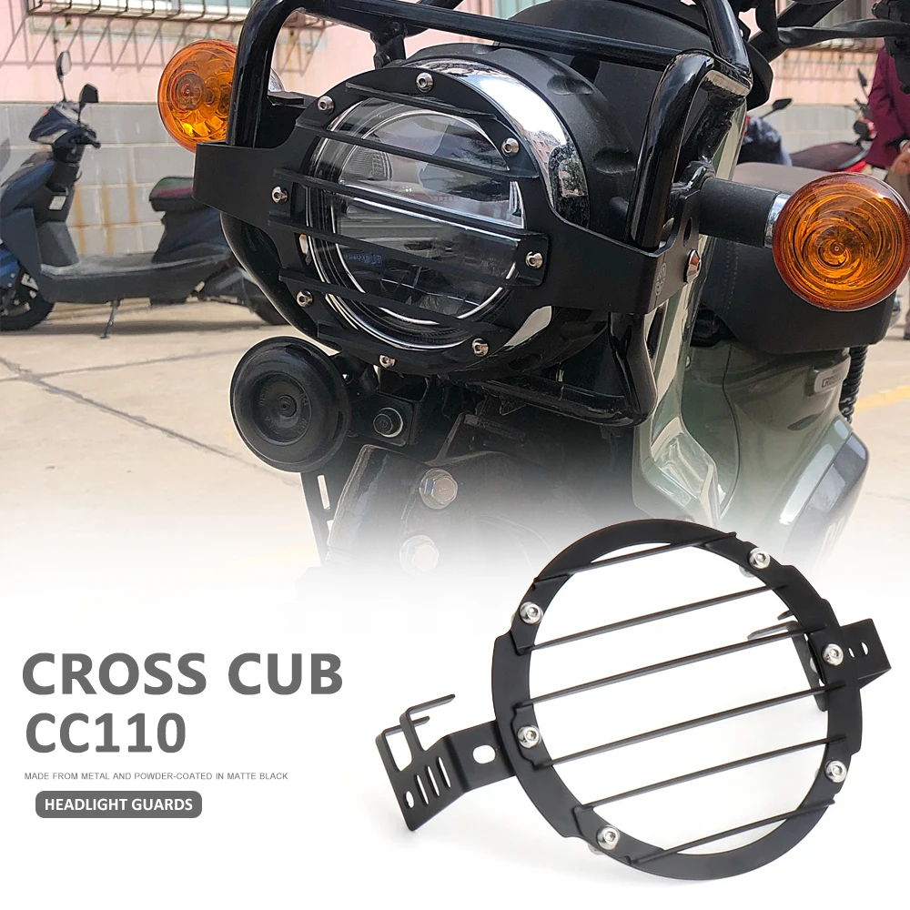 

For Honda Cross Cub CC110 2023 2024 CROSS CUB CC 110 Motorcycle Accessories Headlight Cover Protection Grille Guard Green Plate