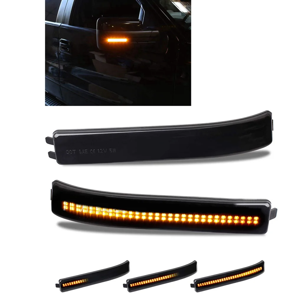 Dynamic Sequential Side LED Mirror Blinker Turn Signal Indicator Lamp For Ford F150 F-150 2009-2014 SVT Raptor 2010-2014