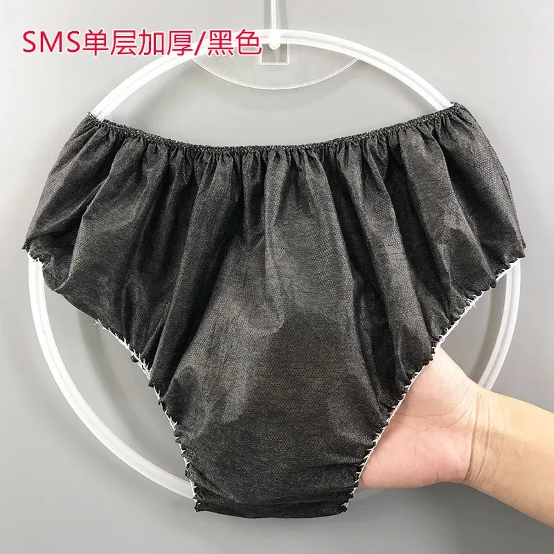 Non Woven Fabric Breathable Disposable Panties for Women Men Business Trips Spa Wash-Free Briefs Menstruation Underwear