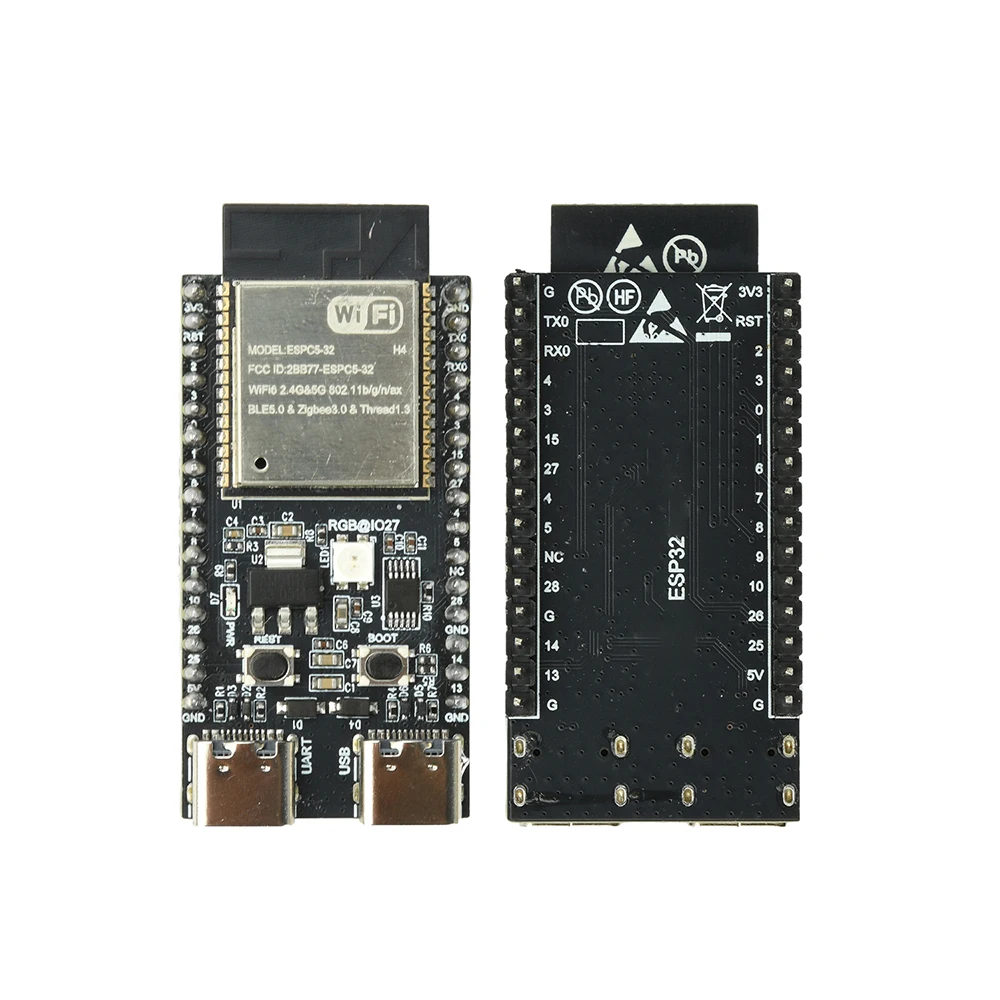 2.4G 5G dual-bandWiFi Bluetooth development board module For ESP32-S3-DvKitC-1 for Arduino 4MB CH340 Driver Compatible 30Pin