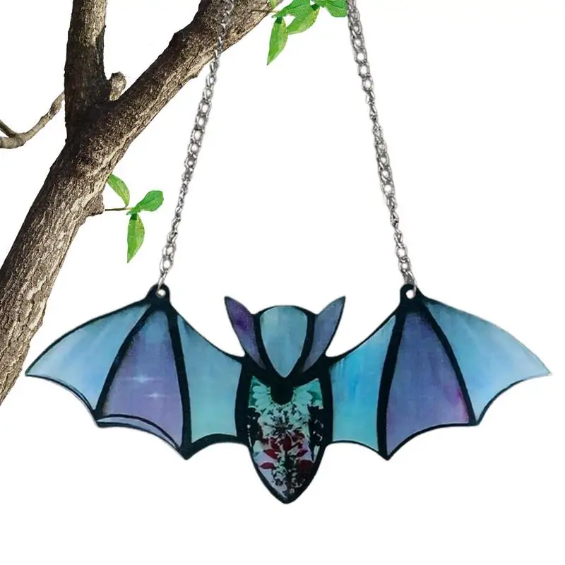 Stained Acrylic Bat Sun Catcher Acrylic Sun Catcher Ornament Wear-resistant Acrylic Bat Ornament For Home Bedroom Garden