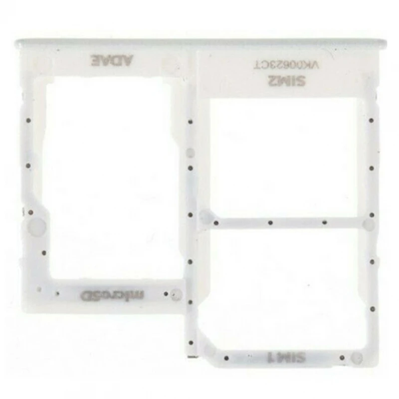 SIM tray for SAMSUNG GALAXY A41 adapter MICRO SD card replacement White # Samsung Galaxy A41 (SC-A415F, SM-A415F, SM-A415F/DS, SM-A415F/DSN, SM-A415F/DSM)