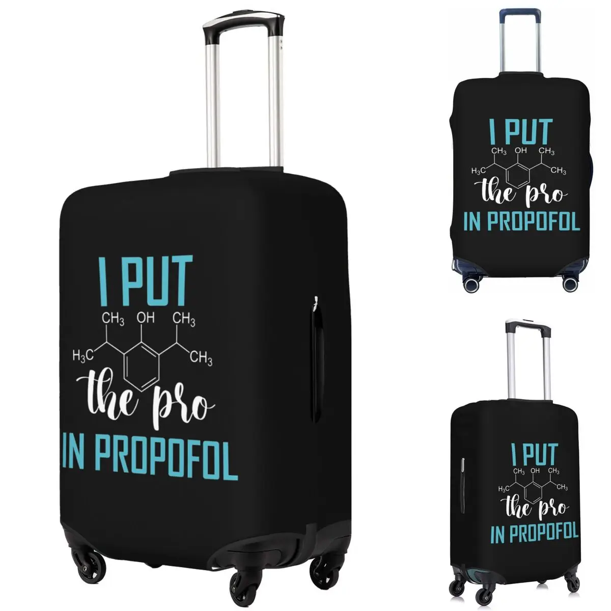 

ANESTHESIA Pro In Propofol Suitcase Cover Protection Elastic Travel Luggage Protector Covers for 18-32 Inch