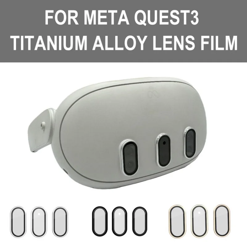 3Pcs Tempered Glass For Meta Quest 3 Camera Lens Protector Bubble-Free High Definition Lens Protective Film Anti-Scratched