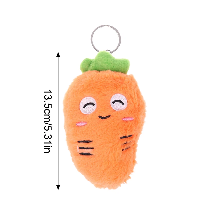 Portachiavi in peluche di carota di cartone animato Portachiavi con bambola di pezza morbida e carina Portachiavi per auto Zaino Borsa Decor Regalo per bambini