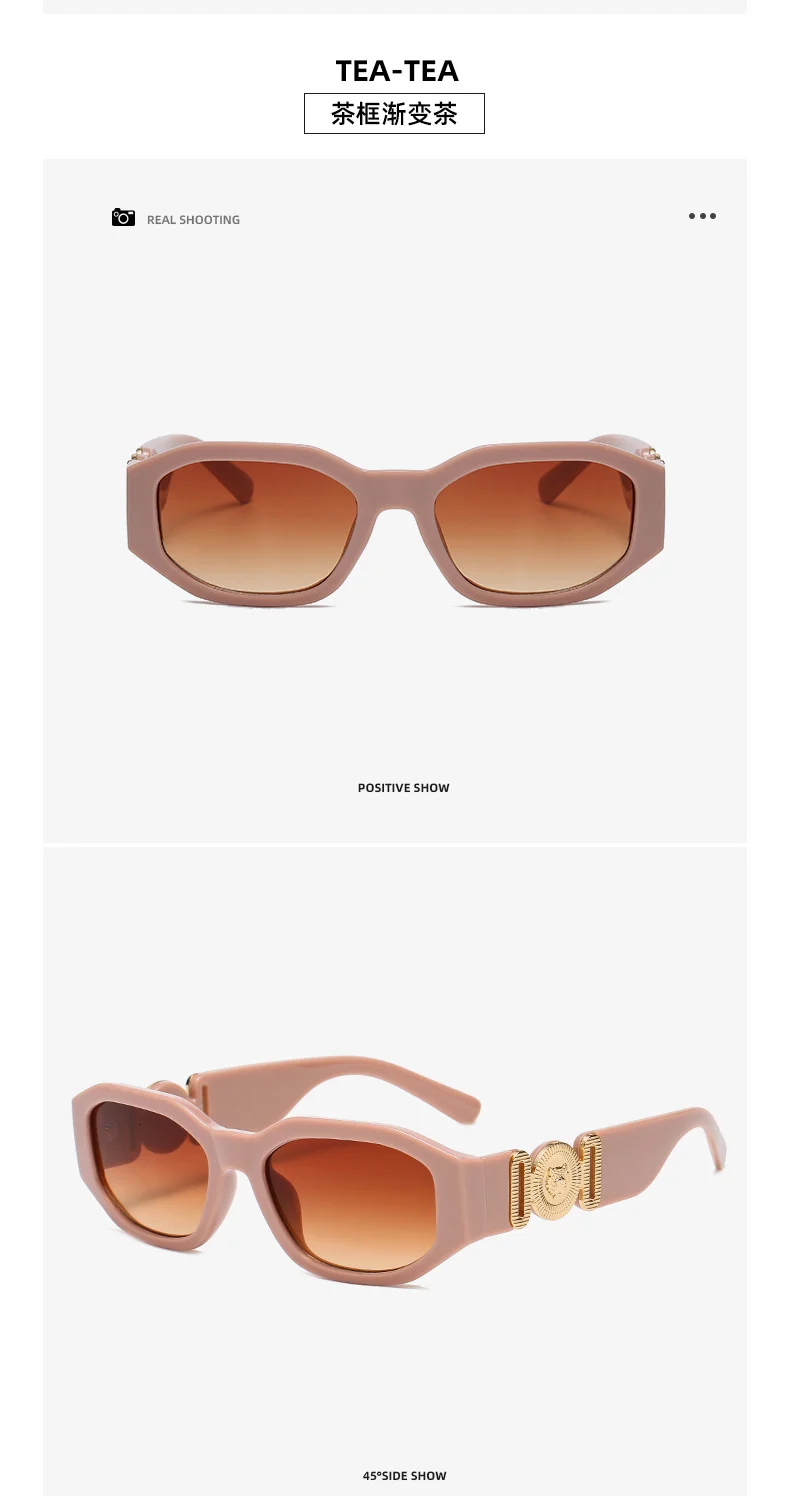 LONSY Fashion Square Sonnenbrille Frau Marke Design Schwarz Gradienten Sonnenbrille Weiblichen Großen Rahmen Retro Vintage Oculos De Sol UV400 – Detail 7