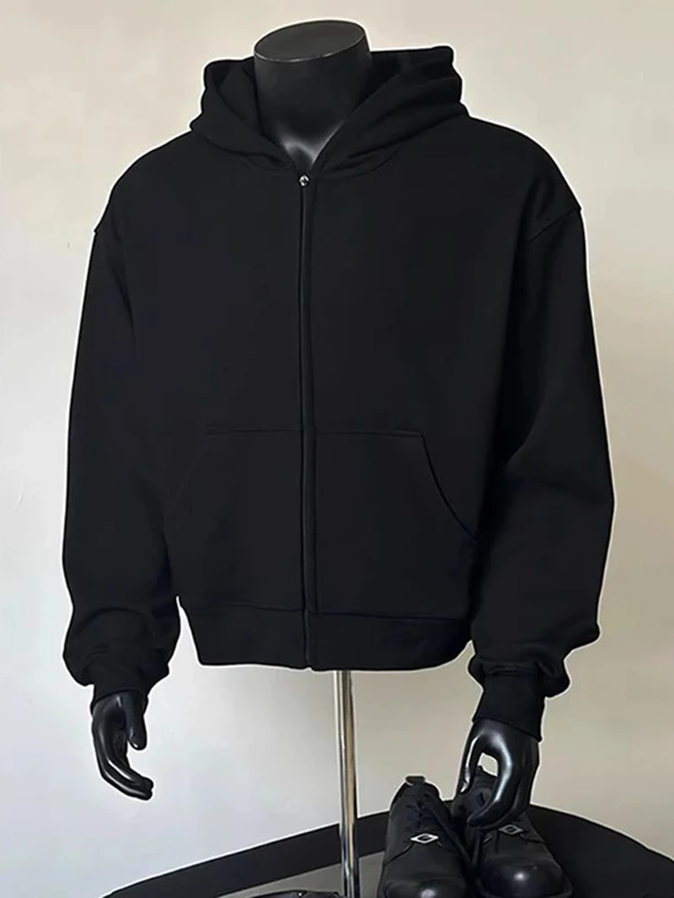 

Мужской кардиган Cleanfit American Sle Bla на молнии с капюшоном, осенне-зимняя повседневная модная винтажная куртка из полиэфирного волокна, длинный рукав