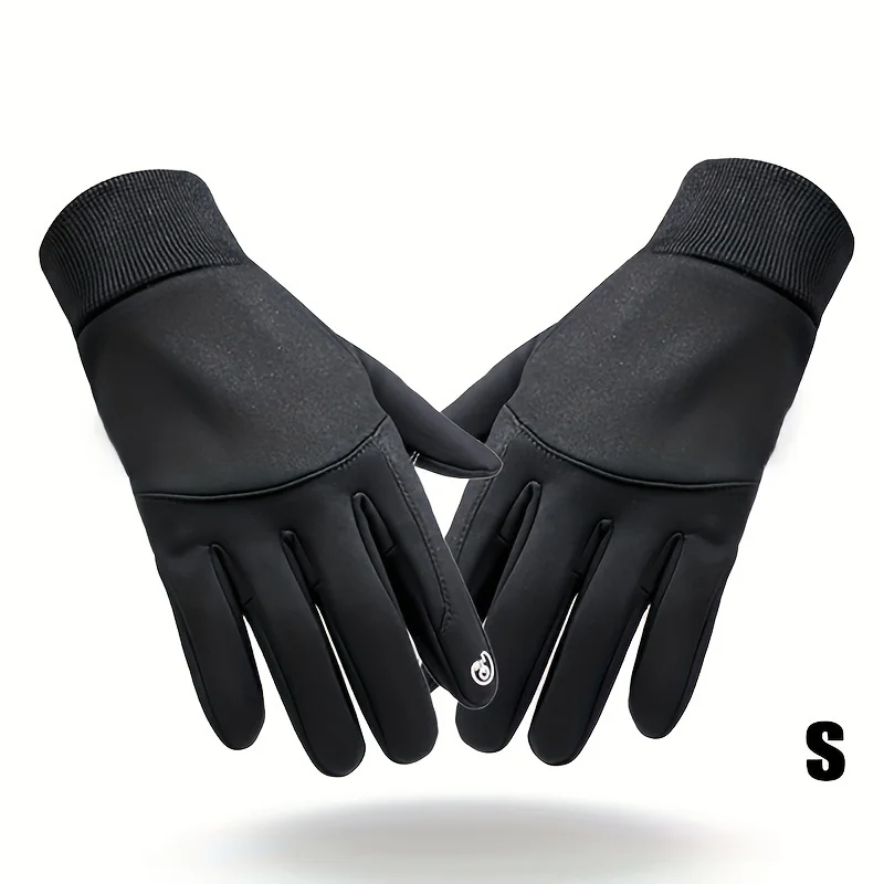 

1 Pair Of Winter Men Plus Velvet Warm Gloves Outdoor Riding Motorcycle Gloves Touch Screen Windproof Gloves Velvet Warm Gloves