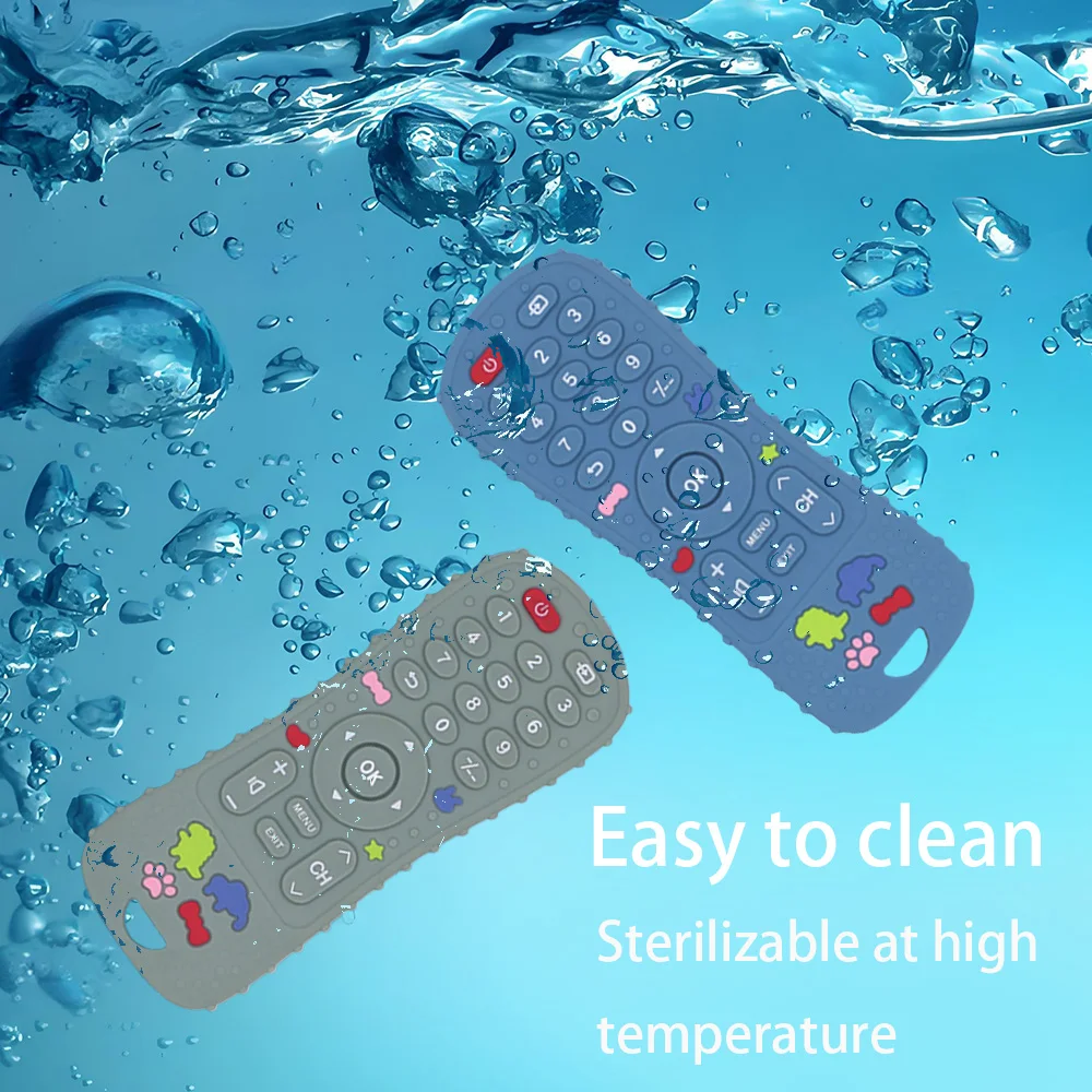 1 قطعة ألعاب الأطفال سيليكون التلفزيون التحكم عن بعد شكل عضاضة لعبة BPA الحرة سيليكون التسنين لعبة مضغة ملحقات الطفل الحسية