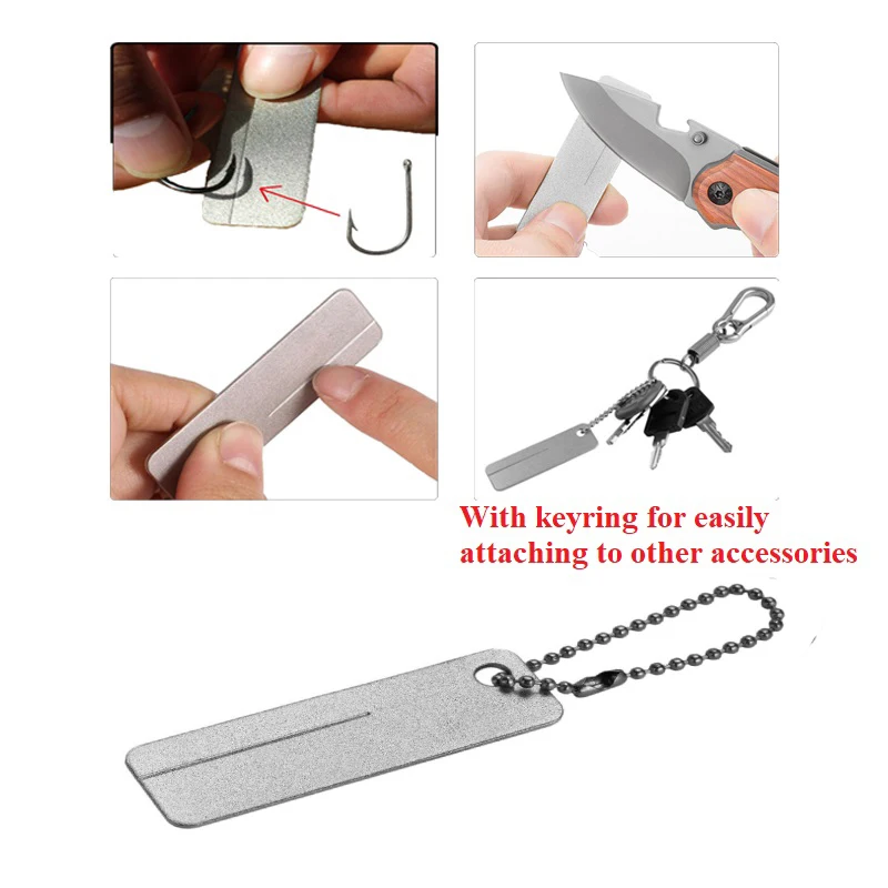 Sharpen Sharp Diamond Camp Stone Multitool Pocket Gear Tool Multi Outdoor File Nail EDC Knife Mini Hunt Hook