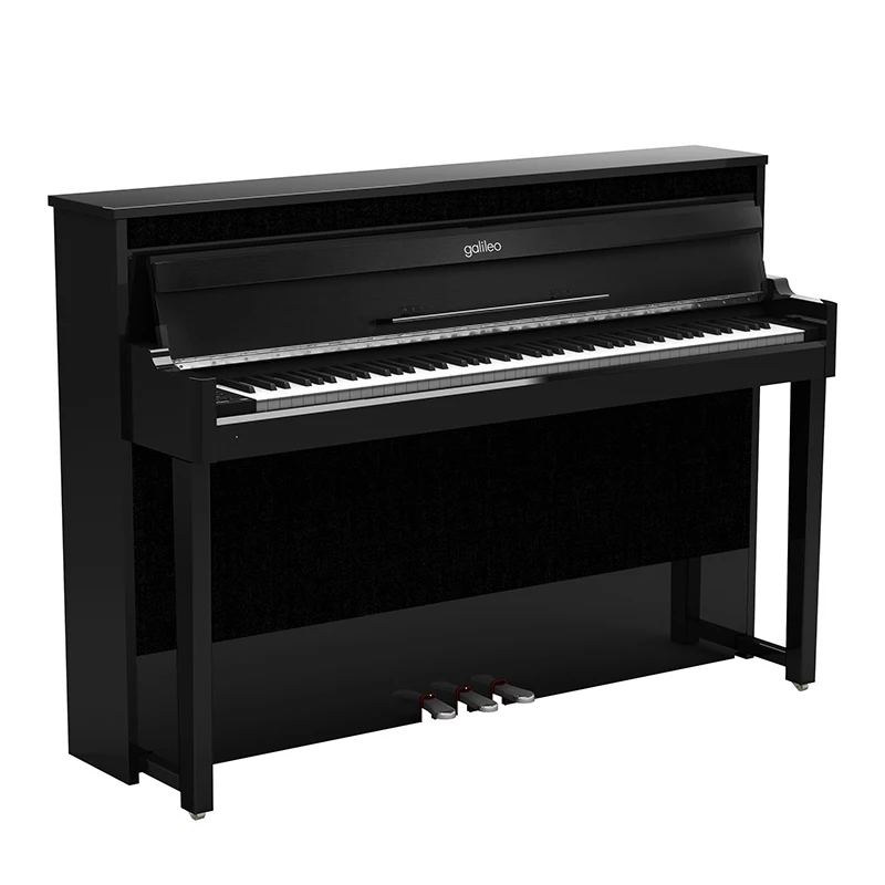 Black hi-gloss 88 hammer action professional digital piano with hi-fi speaker piano incl bench