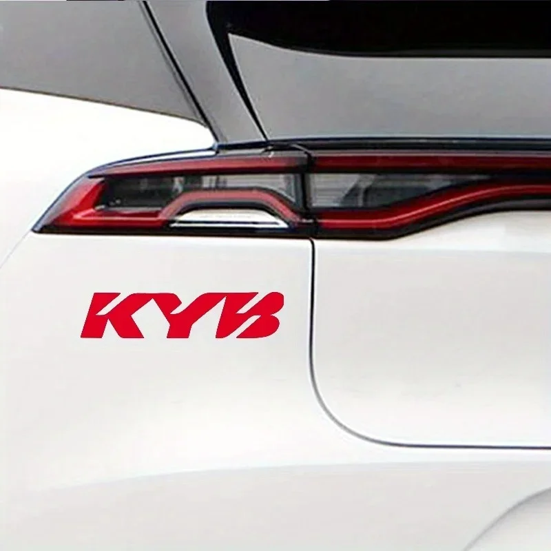 2Pcs KYB Letter Vinyl Stickers, Waterproof UV Decals for Motorcycle Shock Absorber Bike Modification Exterior Decor