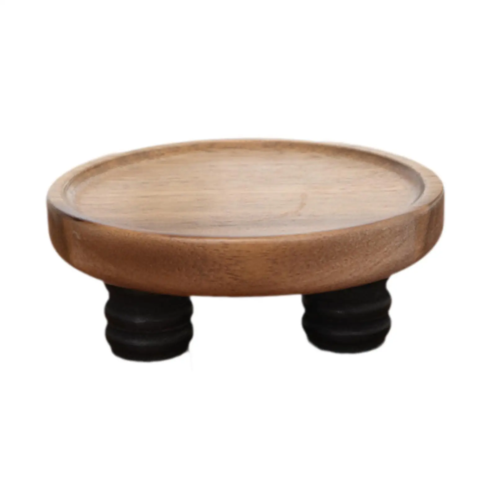 木製台座スタンド エレガントで頑丈な装飾トレイ 玄関 浴室 洗面台用