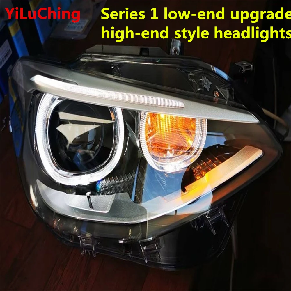 

Подходит для BMW 1 серии F20 (2012-2014) — модификация фар низкой комплектации под высококачественные светодиодные линзованные фары с ангельскими глазками.