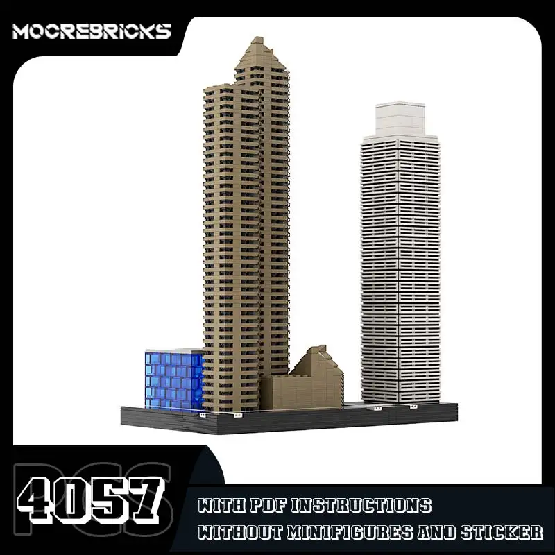 Customized Toys 1000 Lakeshore Plaza and One Mag Mile Model Creative Building Blocks Desktop Decorative Toys Kids Puzzle Bricks