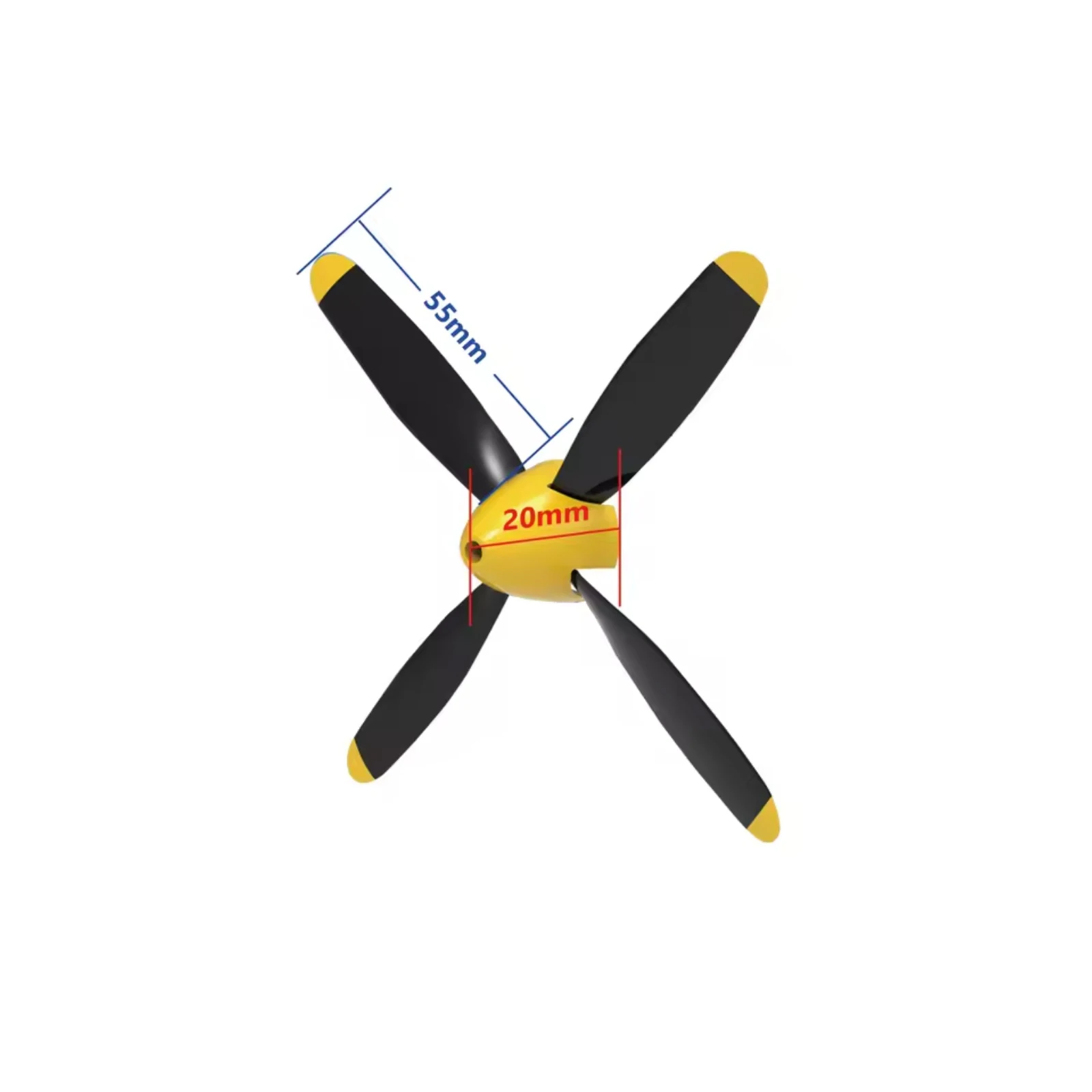 Volantex New 4 Blades Propeller，Saver and Adapter Spare Parts，for 400mm 761-5V2 761-8V2 761-9 761-11 761-12 761-13 RC Plane