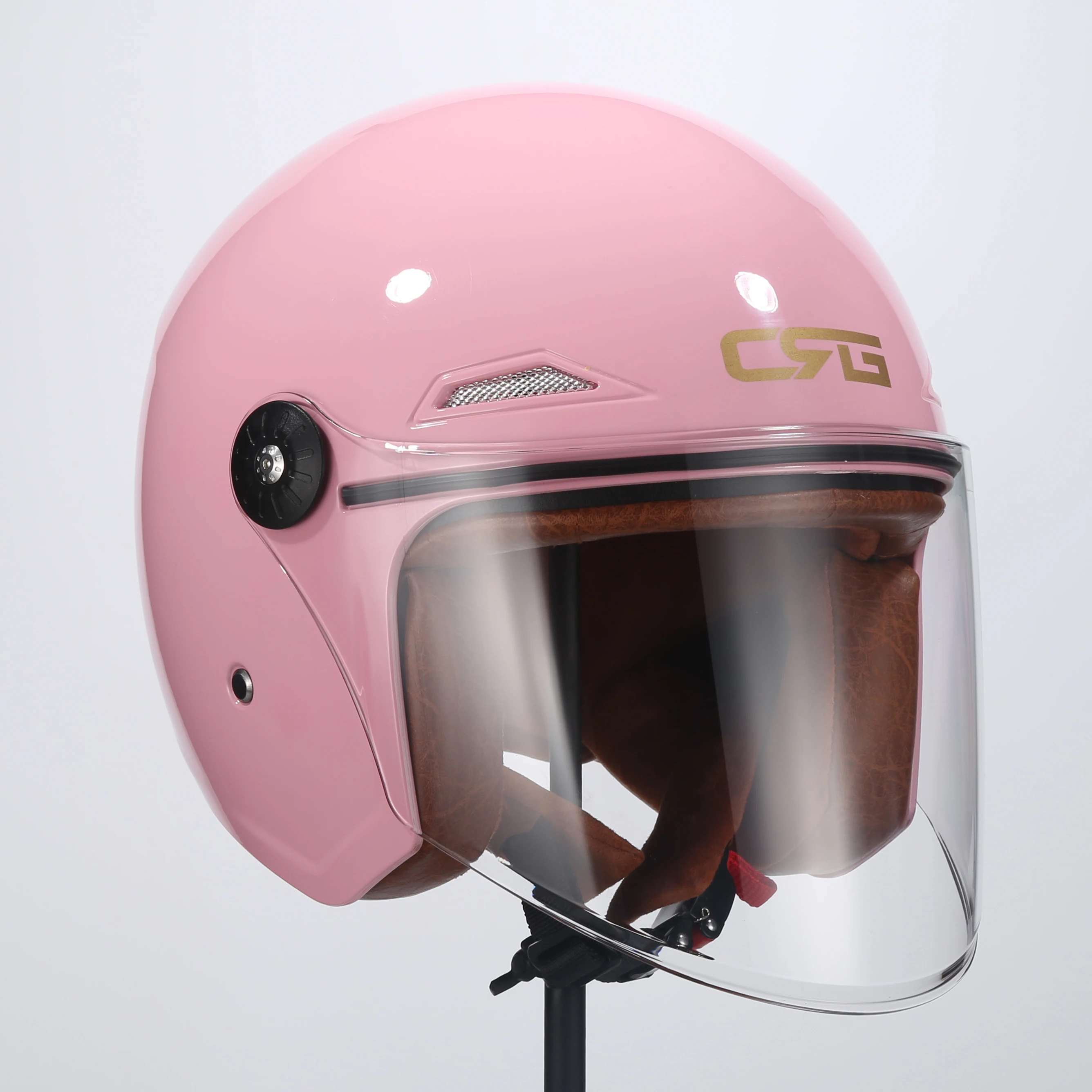 Demi-casque de moto pour scooter, vintage, FiViolet, visage ouvert, rétro, puzzles