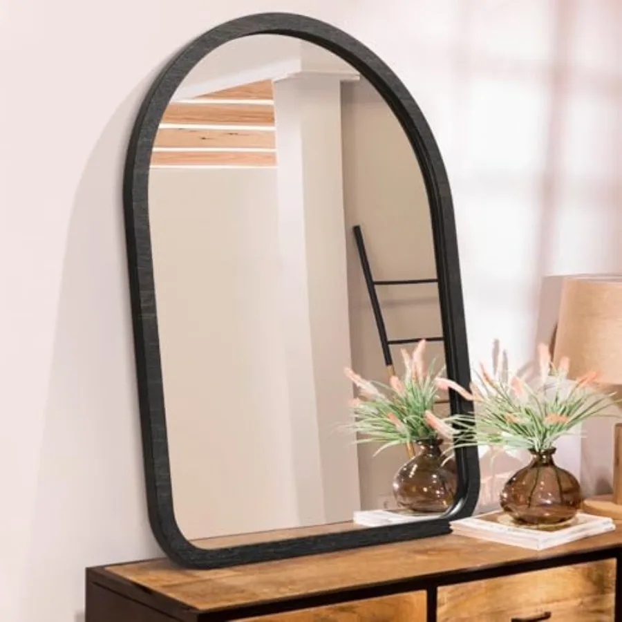 

Arch Mirror for Wall Wooden Framed Vintage Rustic Farmhouse Vanity Mirrors Decor Bathroom Bedroom Entryway Hallway Living Room