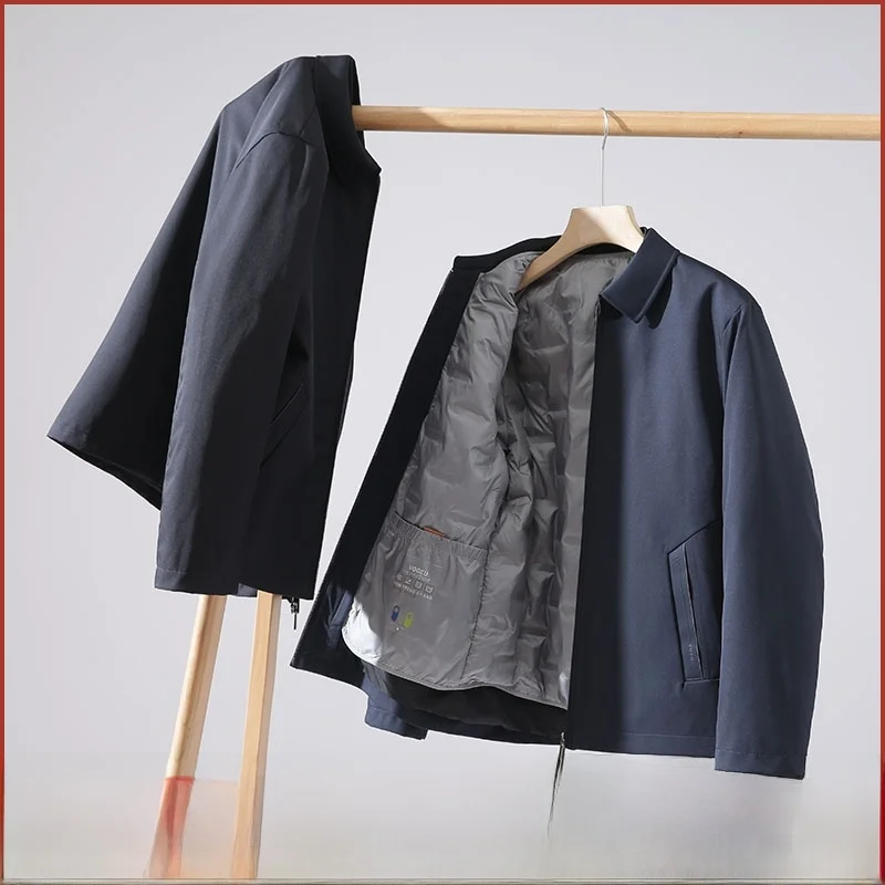 

Busin Series Men's down Jaet Detachable Inner Waterproof Autumn Winter Commute Adstrative Sle Youth Faion